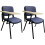 (PU Blue with Tablet, 2) Reception chair 1