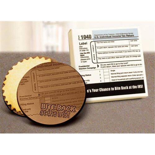 Chocolate Chocolate 320466 Bite Back At The IRS Chocolate Cookie with Printed Box