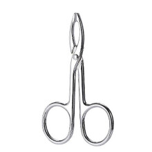 (Silver Straigh) 3pcs Eyebrow Tweezers Face Hair Removal Pliers Scissors Makeup Beauty Tools