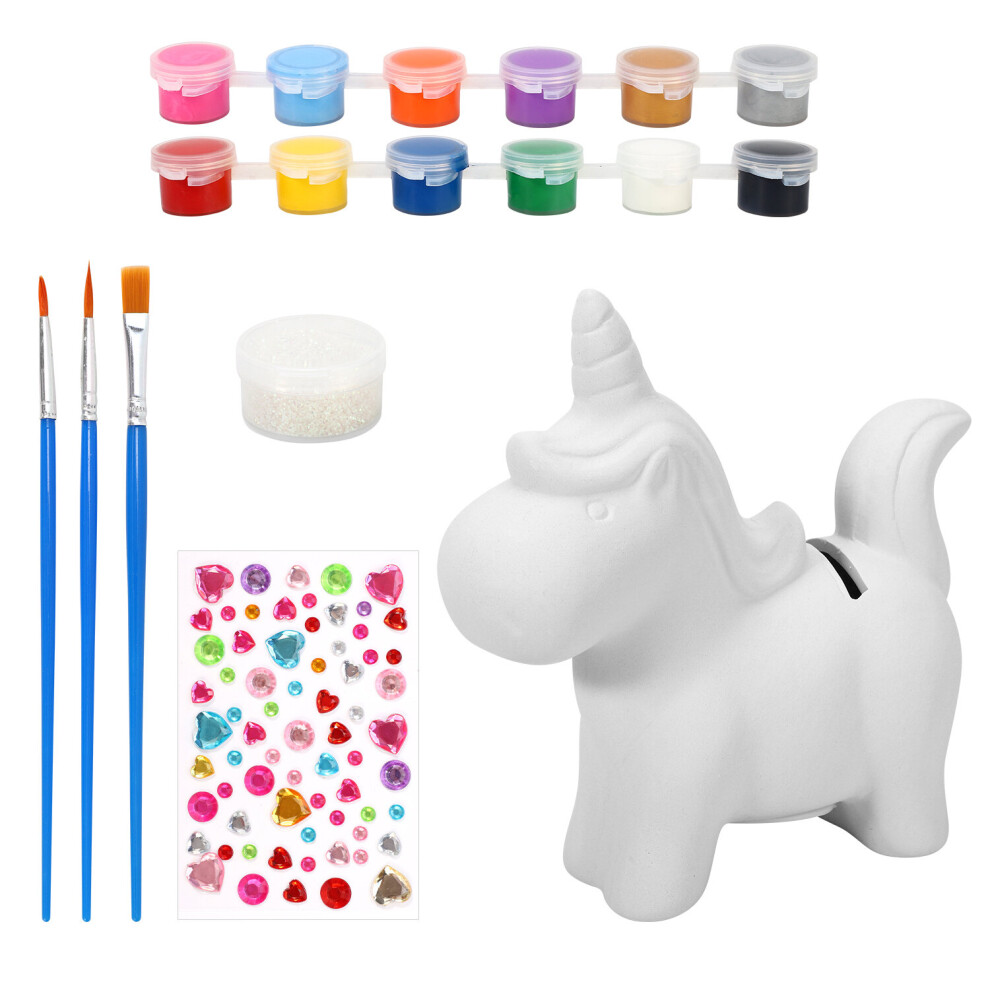 (Unicorn 1) SOKA Paint Your Own Money Bank Arts & Crafts Kit