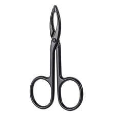 (Black Straight) 3pcs Eyebrow Tweezers Face Hair Removal Pliers Scissors Makeup Beauty Tools