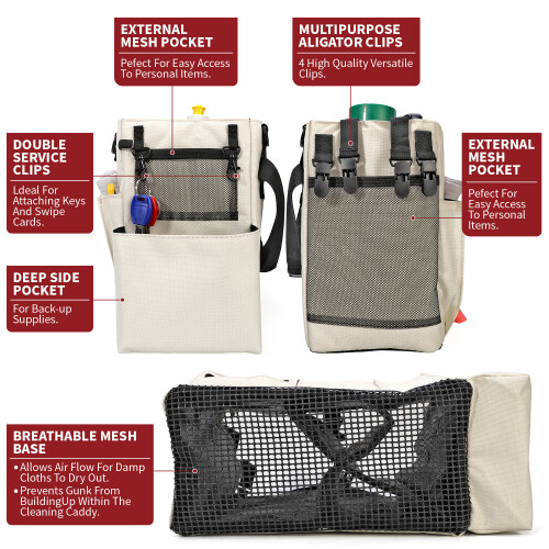 Vinsani Cleaning Caddy Multifunctional Storage Organiser Bag 2