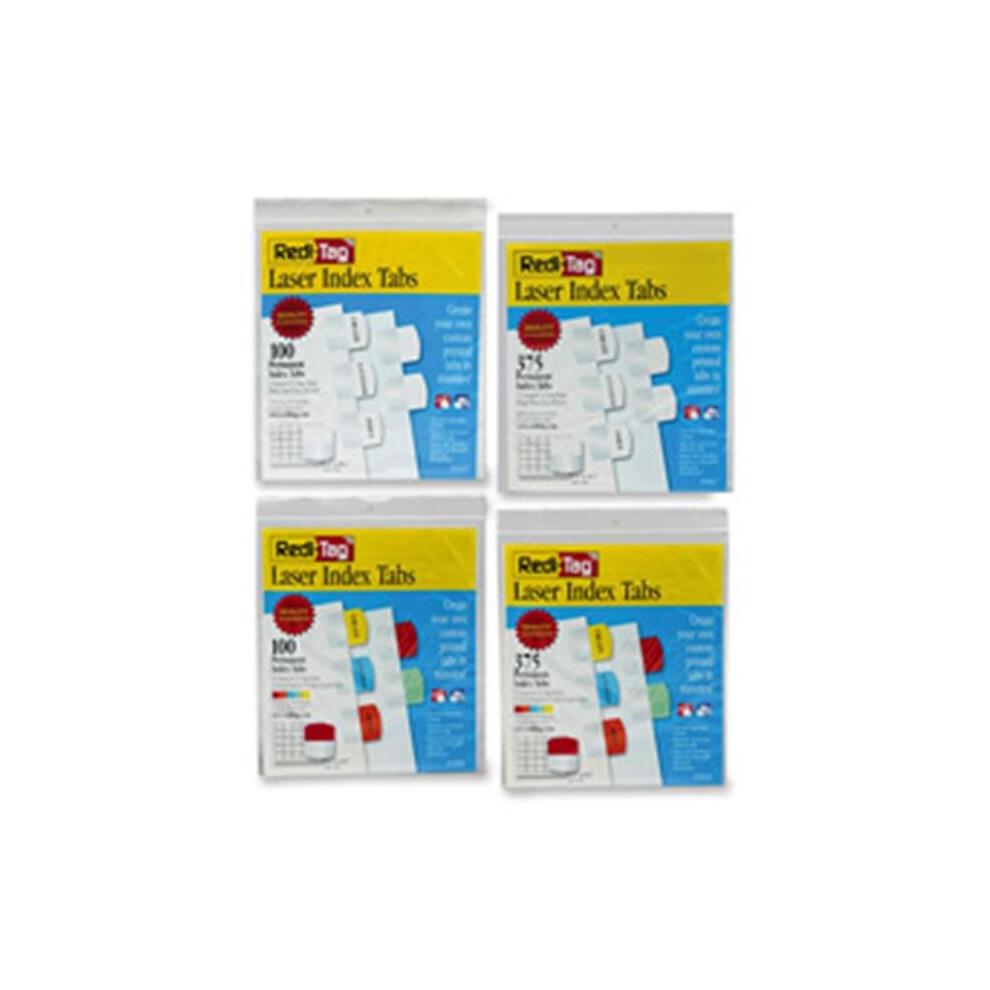 Redi-Tag Corporation RTG39020 Laser Tabs Refill Sheets- 375 Tabs- 1-.13in.x1-.25in.- Assorted-image-OPC-PBCJC8C-NEW
