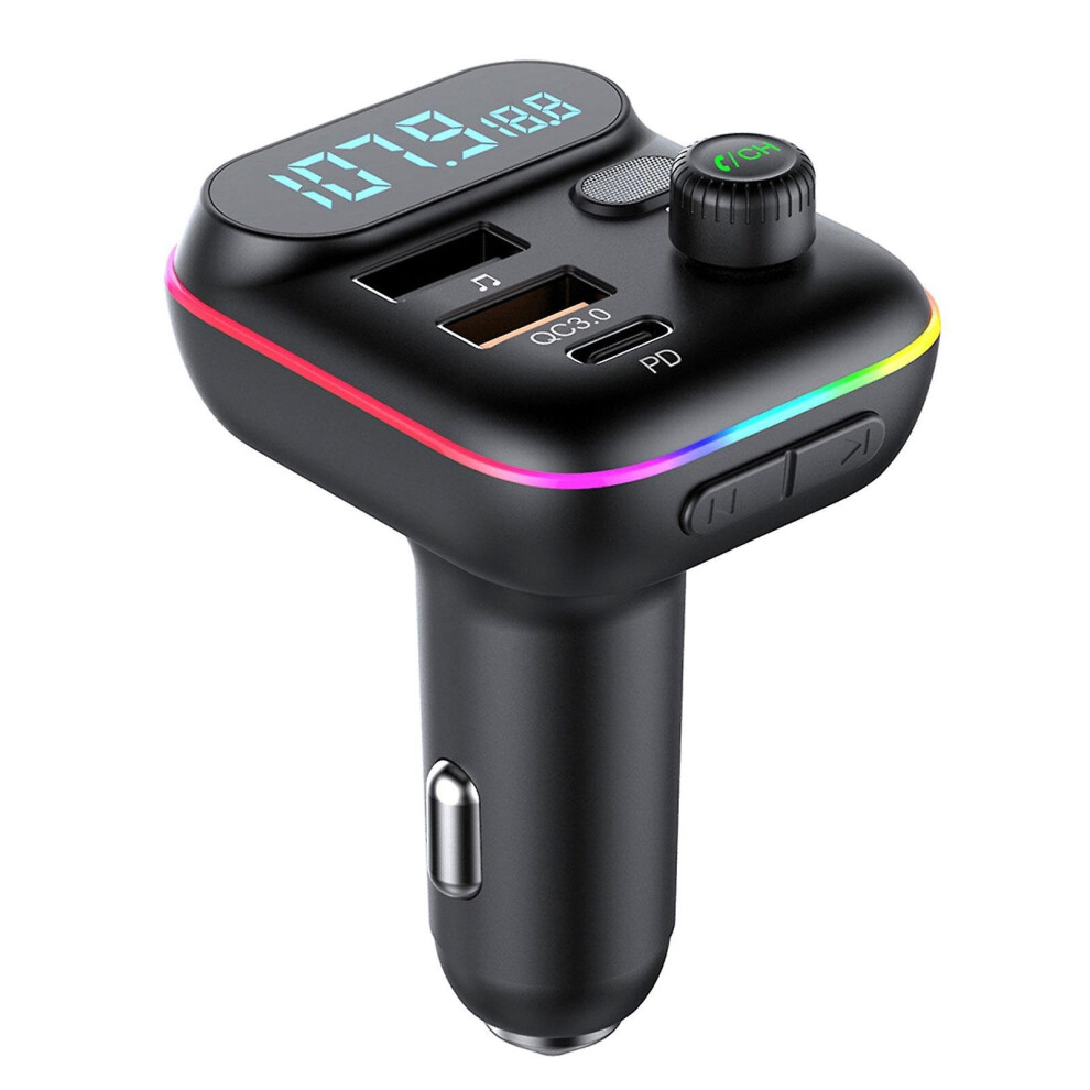 Car Fm Transmitter Bluetooth Car Mp3 Player Adapter Car Fast Charger With Mic 768582208893
