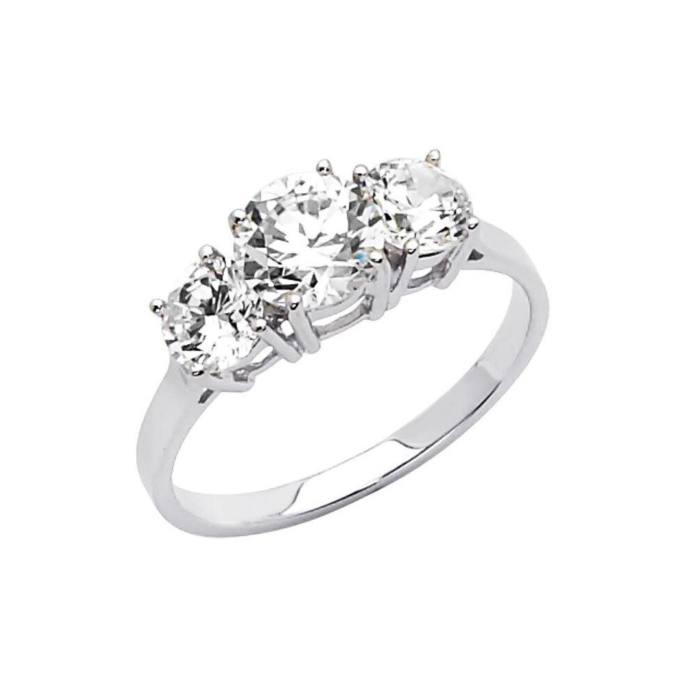 Precious Stars Jewelry 14k White Gold 1 3/4ct TGW Round-cut Diamonette Engagement Ring
