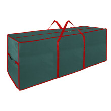 (GREEN) Vinsani® Christmas Decoration Zip-Up Storage Bag