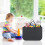 (Black) Vinsani 2 Pack Felt Multifunctional Storage Basket 9