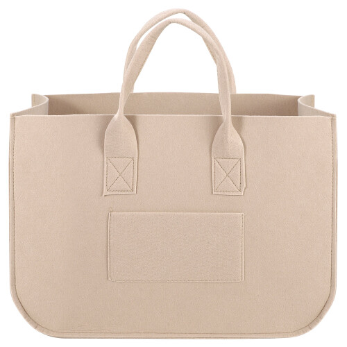 (Beige) Vinsani 2 Pack Felt Multifunctional Storage Basket 1