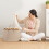 (Beige) Vinsani 2 Pack Felt Multifunctional Storage Basket 3