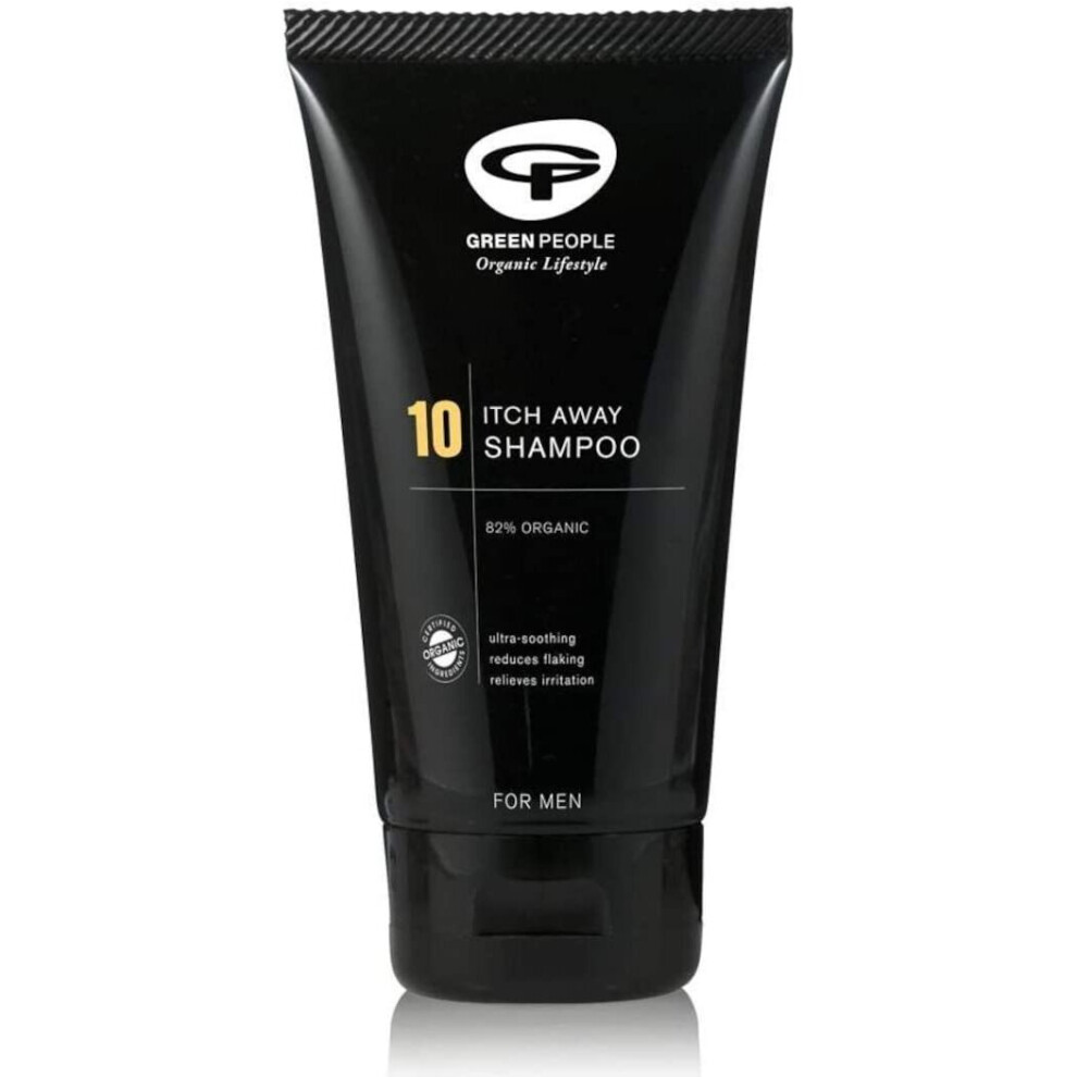 Green People for Men No.10 Itch Away Shampoo 150ml Natural & Organic Herbal Shampoo for Men with Dry, Itchy or Flaky Scalp Silicone Free