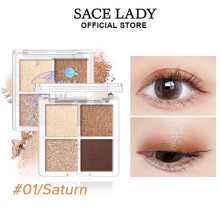 ( Saturn) 4 Color Eyeshadow Palette Rose Pink Earth Color Pearly Matte Milk Tea Glitter Eye Shadow