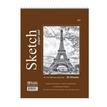 Bazic 5044 30 Ct. 9" X 12" Top Bound Spiral Premium Sketch Pad Case of 48
