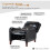 (Black) Pushback Recliner Chair Leather Effect Armchair 2