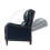 (Black) Pushback Recliner Chair Leather Effect Armchair 4