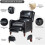 (Black) Pushback Recliner Chair Leather Effect Armchair 3