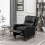 (Black) Pushback Recliner Chair Leather Effect Armchair 1
