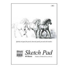 Bazic 550 40 Count Premium Sketch Pad 9 x 12 in. Pack of 48