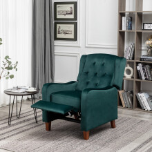 (Green) Wing Back Recliner Push Back Armchair