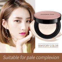 ( Ivory Color) Mineral Face Pressed Powder Oil Control Natural Liquid Foundation Powder