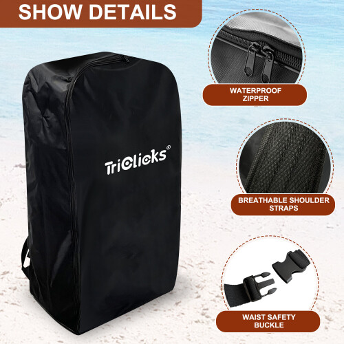 Inflatable Paddle Board Bag SUP Board Bag Surfboard Backpack Black 2