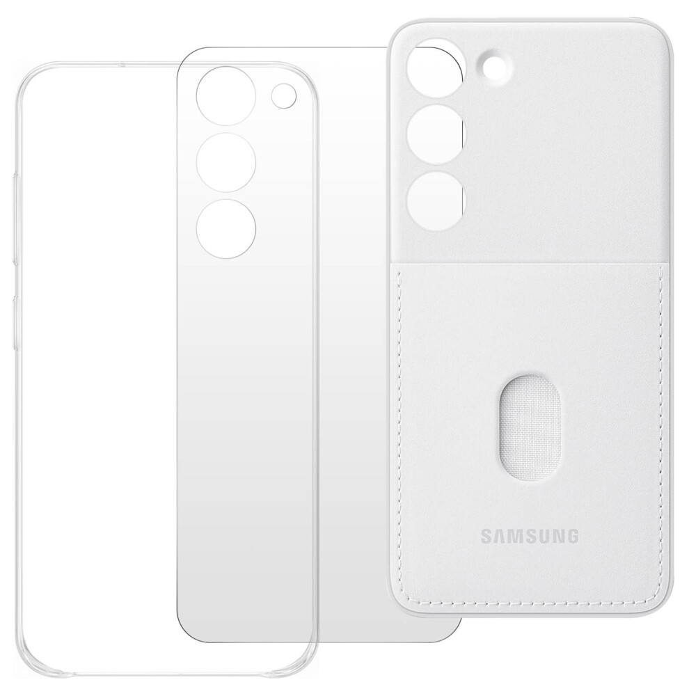 Rear Case for Samsung Galaxy S23 Changeable Card-holder Original Samsung White