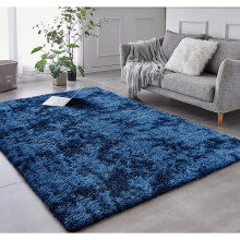 (OSLO BLUE, 60 X 220) Extra Large Soft Pile Shaggy Rugs Living Room Rug
