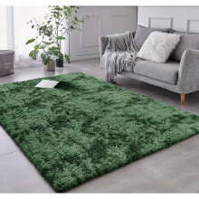 (OSLO GREEN, 60 X 220) Extra Large Soft Pile Shaggy Rugs Living Room Rug