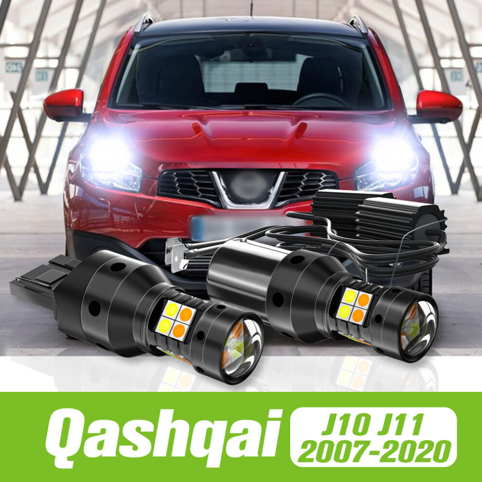 (2Pcs J10) Nissan Qashqai J10-11 DRL Dual Mode LED Turn Signal+Daytime Running Light