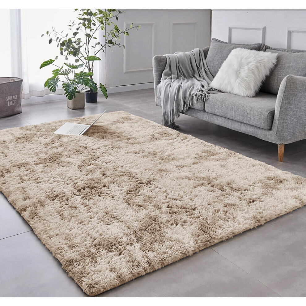 (OSLO STONE, 80 X 150) Extra Large Soft Pile Shaggy Rugs Living Room Rug