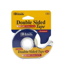 Bazic 930 3/4" X 500" Double Sided Permanent Tape w/ Dispenser Case OF 24