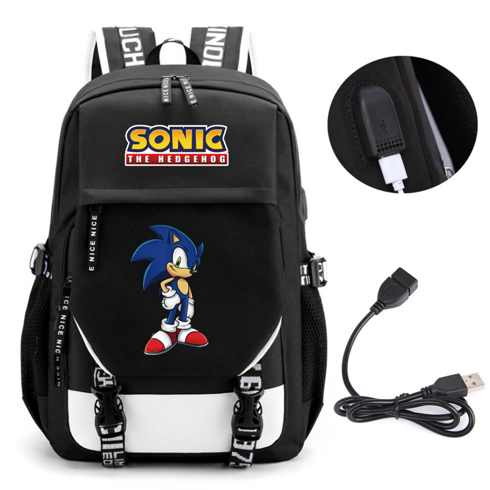 (22) Large capacity Sonic cartoon student backpack