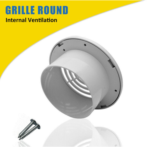 100mm 4" Air Vent Grille Ventilation Ceiling Wall Mount Air Vent ABS Round 2