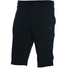 (Black with Purple Logo, 3XL) TRUE RELIGION Mens Shorts Bermuda Half Pants