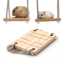 Small Animals Products Hamster Chinchilla Toys Wooden Swing Harness Hanging Bed Parrot Rest Mat Pet Hanging Pet Toys
