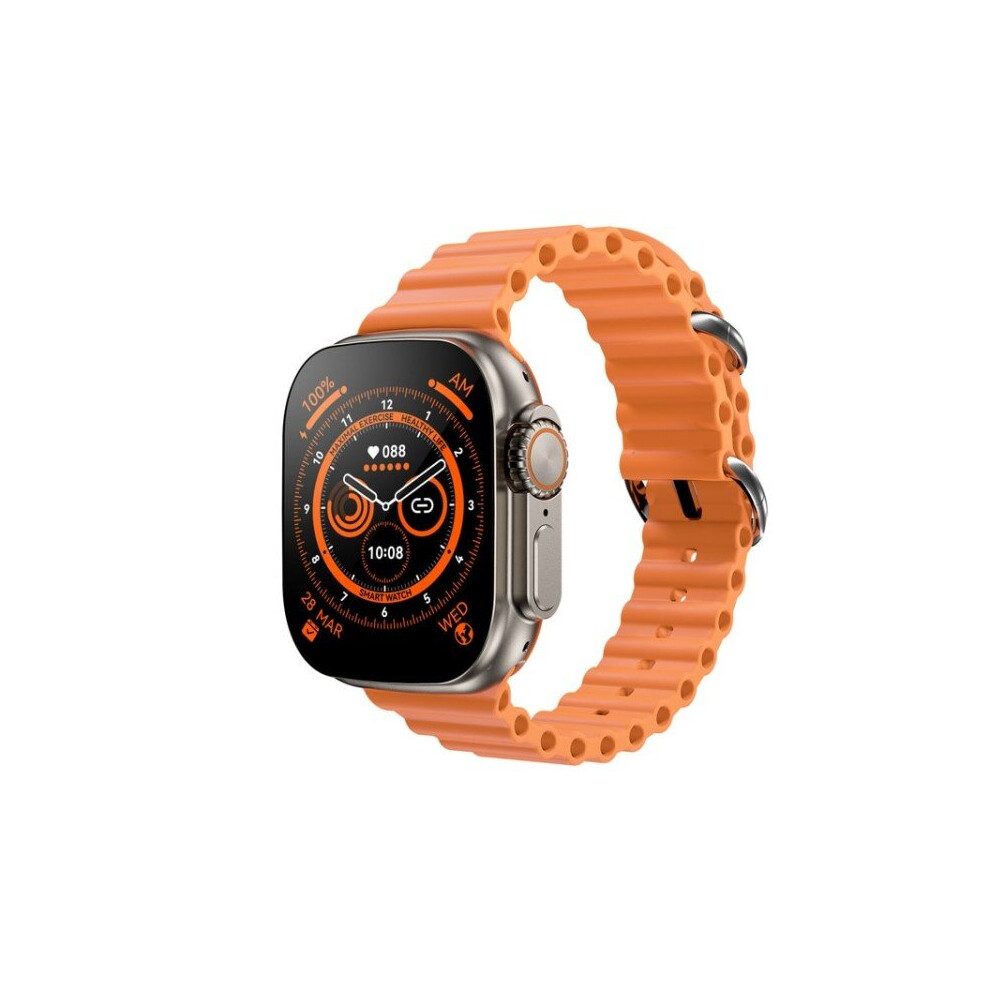 (Orange) Smart Watch 8 Ultra Series8 NFC GPS Wireless Charging Smartwatch Bluetooth Calls Watches