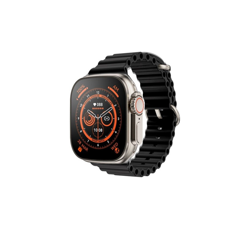 (Black) Smart Watch 8 Ultra Series8 NFC GPS Wireless Charging Smartwatch Bluetooth Calls Watches