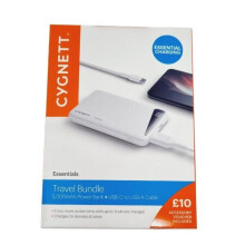 Cygnett Fast Charge Travel Bundle 5000mAh Power Bank USB-C Cable CY3662BUPBC