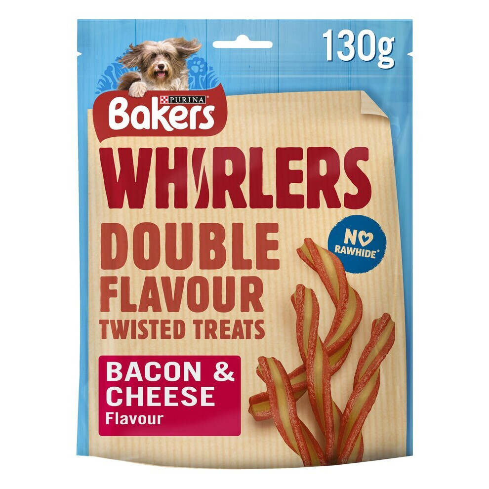 Bakers Dog Treat Bacon And Cheese Whirlers 130G (Pack Of 6)
