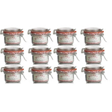12 Round Clip Top Storage Jar Kilner Glass Preserve Jar Jam 125ML