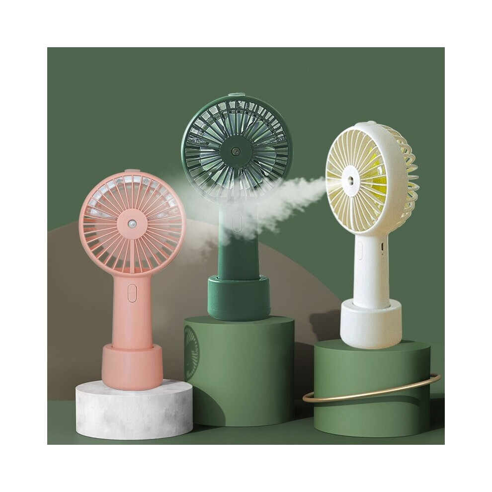 (Pink, 3000mah ) Battery Portable Water Spray Mist Fan Electric USB Rechargeable Handheld Mini Fan Cooling Air Conditioner Humidifier for Outdoor