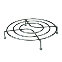 Round Chrome Heat Resistant Hot Saucepan Dish Pan Stand Trivet Worktop Protector