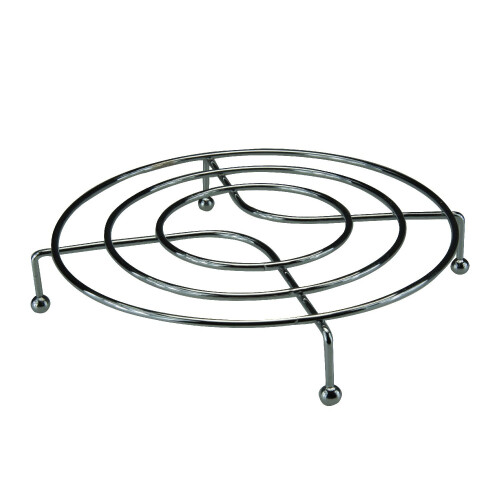 Round Chrome Heat Resistant Hot Saucepan Dish Pan Stand Trivet Worktop Protector