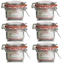 6 Round Clip Top Storage Jar Kilner Glass Preserve Jar Jam 125ML