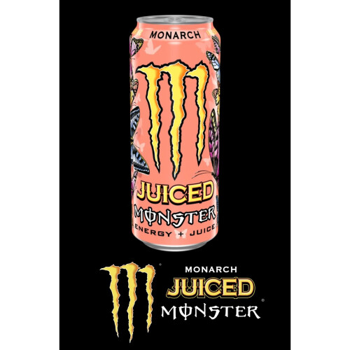 Monster Energy Juiced Monarch Energy Drink 12x 500ml Cans **BEST BEFORE ...