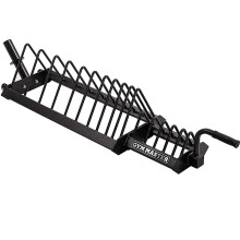 GYM MASTER Portable Horizontal Bumper Plate Trolley Rack with Fractional Weight Section
