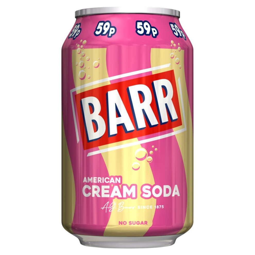 Barr American Soda 330Ml (Pack Of 24) Cream