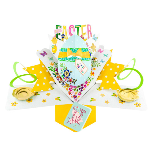Easter Card To Special Friends Happy Easter Decorated Egg Pop Up Easter Card