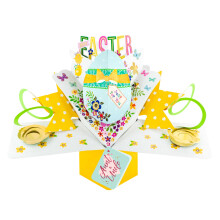 Easter Card Aunt & Uncle Happy Easter Decorated Egg Pop Up Easter Card