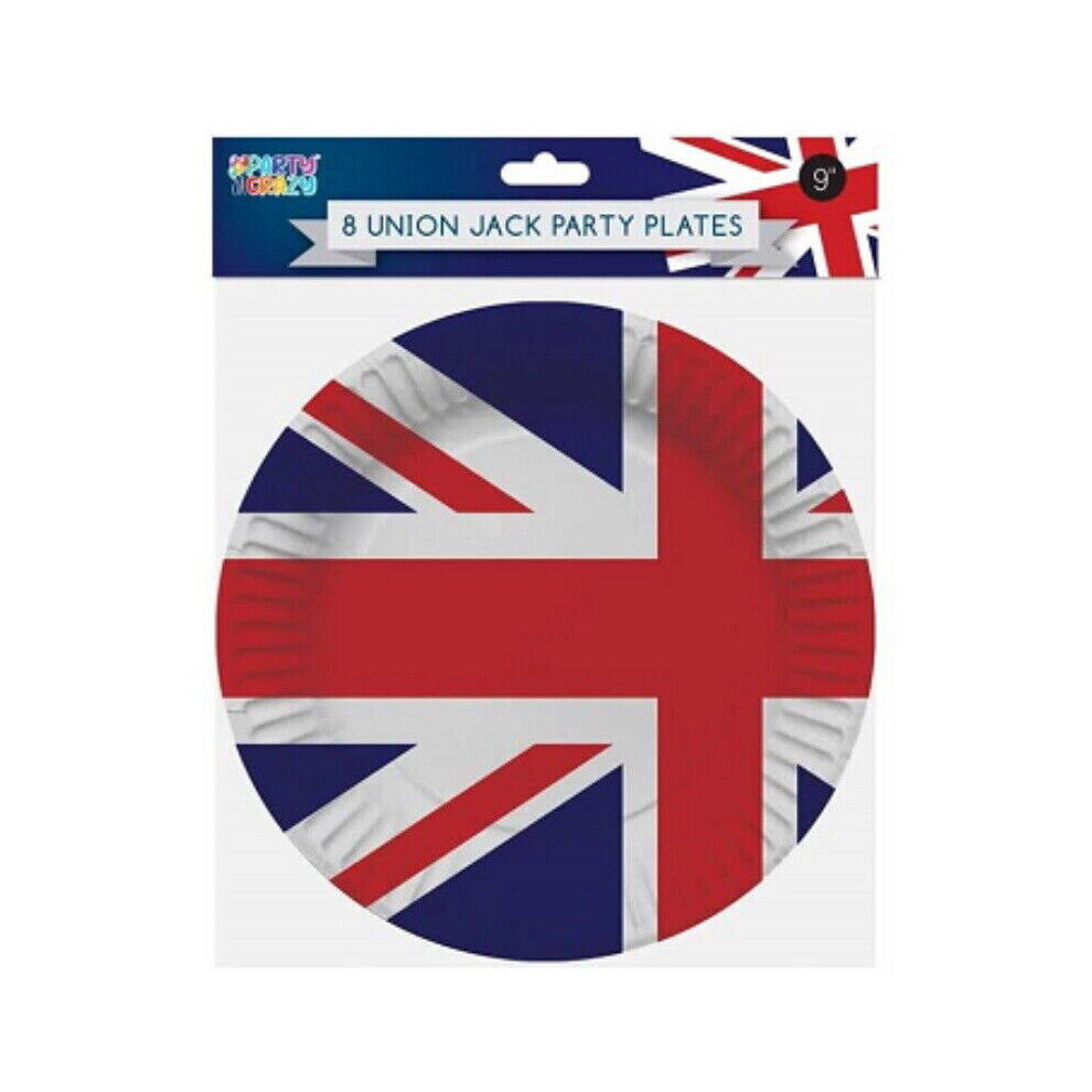 Union Jack Flag Recyclable Paper Plates King Charles Coronation Party Tableware