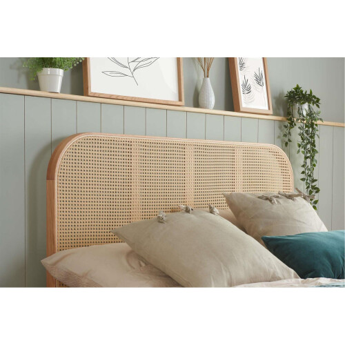 Birlea Rattan Double Bed Frame Birlea Margot 135cm 4FT6 Oak Bedstead 2